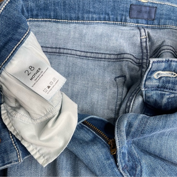 MOTHER Blue Wide-Leg Jeans - Picture 11 of 15